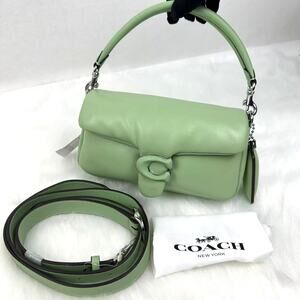 Coach Pillow Tabby Shoulder Bag 20 In Pistachio Green/Matcha